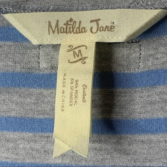 MATILDA JANE Blue Stripe Her Majesty Flowey Long Sleeve Dress - Picture 6 of 11